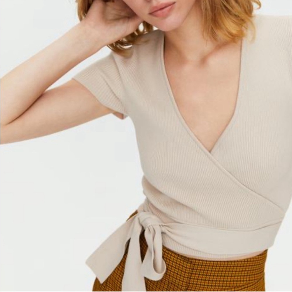 Little Moon knit wrap top xs birch - Picture 2 of 3